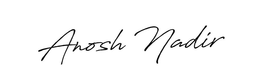The best way (Antro_Vectra_Bolder) to make a short signature is to pick only two or three words in your name. The name Anosh Nadir include a total of six letters. For converting this name. Anosh Nadir signature style 7 images and pictures png